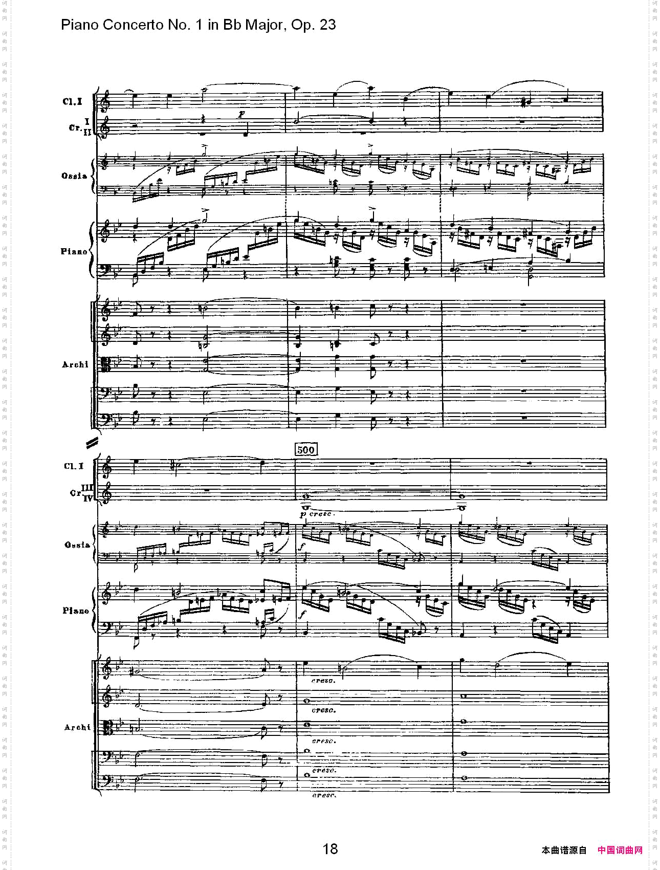 Bb大调第一钢琴协奏曲,Op.23第一乐章第二部一