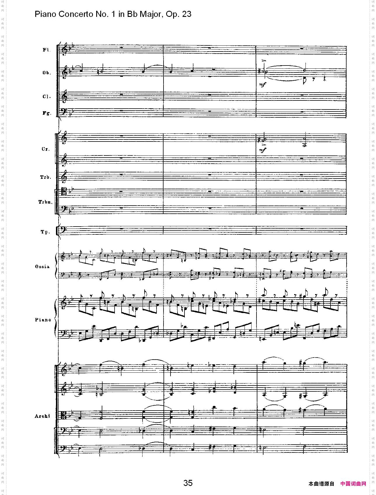 Bb大调第一钢琴协奏曲,Op.23第一乐章第二部二