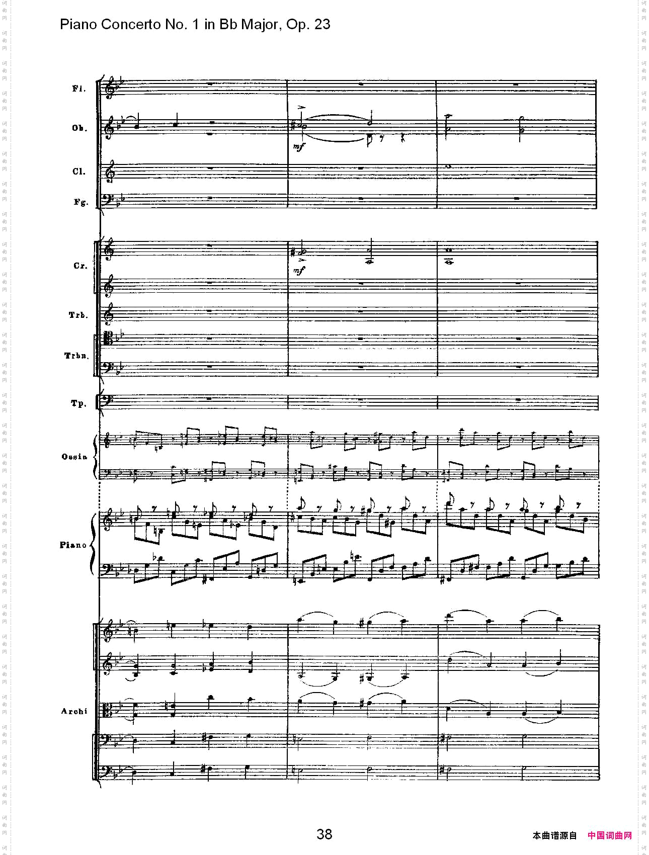 Bb大调第一钢琴协奏曲,Op.23第一乐章第二部二