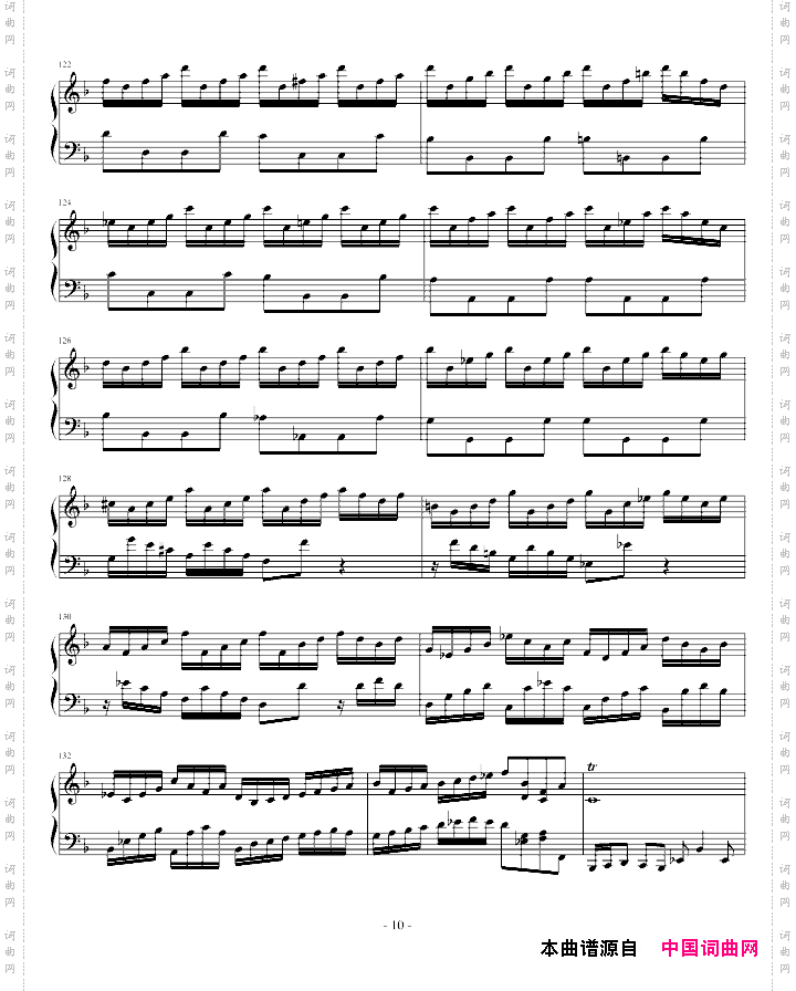 Concerto巴赫第一键盘乐协奏曲第一乐章