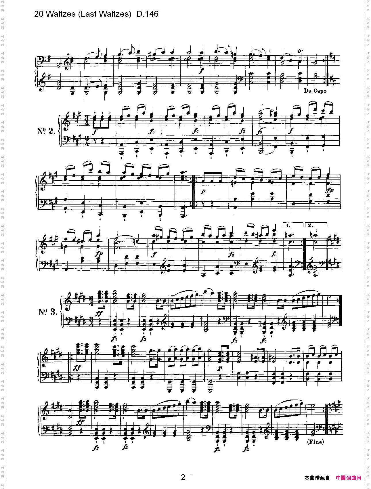 20WaltzesLastWaltzesD.14620华尔兹舞曲终结华尔兹舞曲D.146