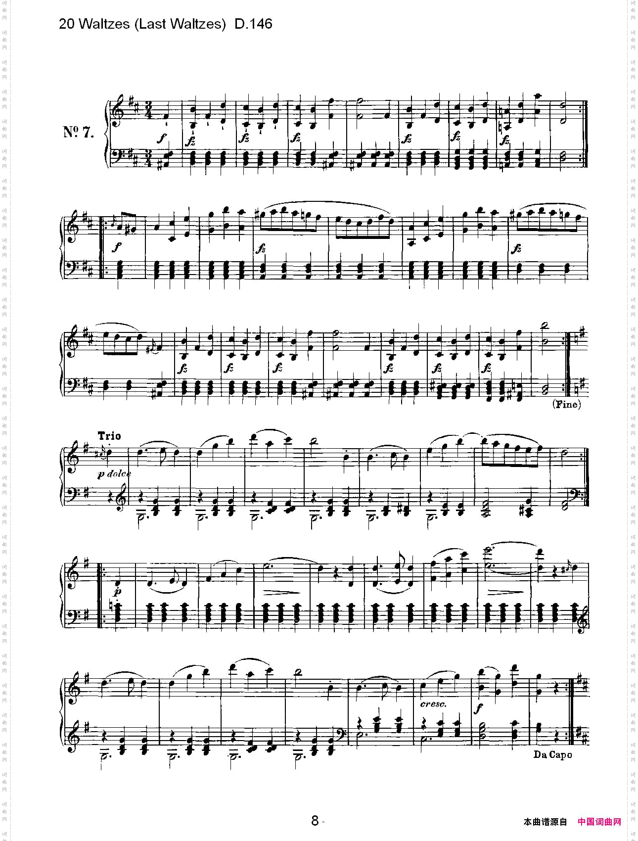 20WaltzesLastWaltzesD.14620华尔兹舞曲终结华尔兹舞曲D.146
