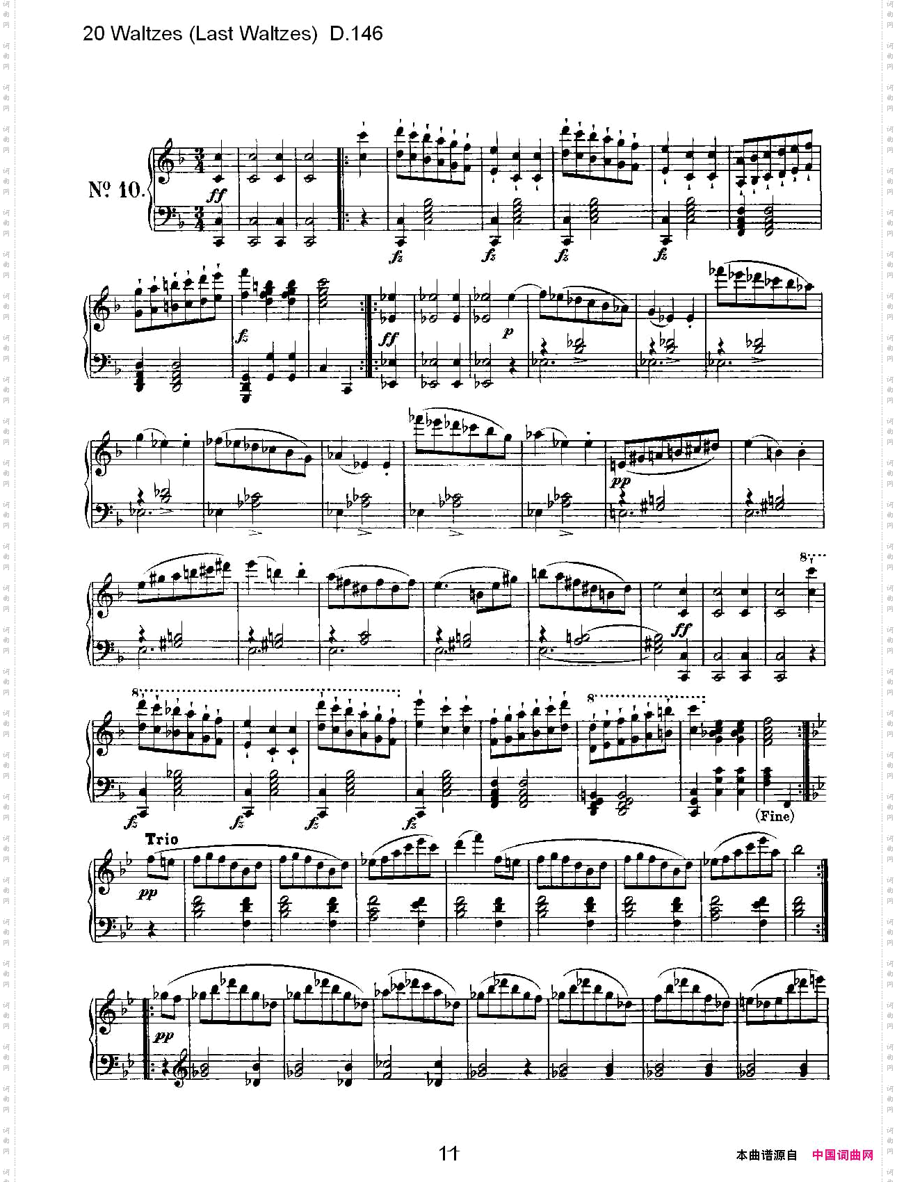 20WaltzesLastWaltzesD.14620华尔兹舞曲终结华尔兹舞曲D.146