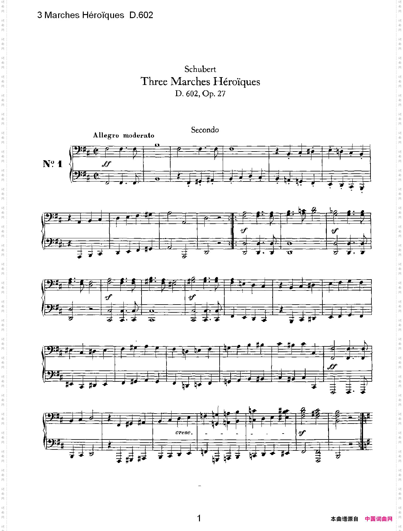 3MarchesHéro&iuml;quesD.6023进行曲Héro&iuml;quesD.602
