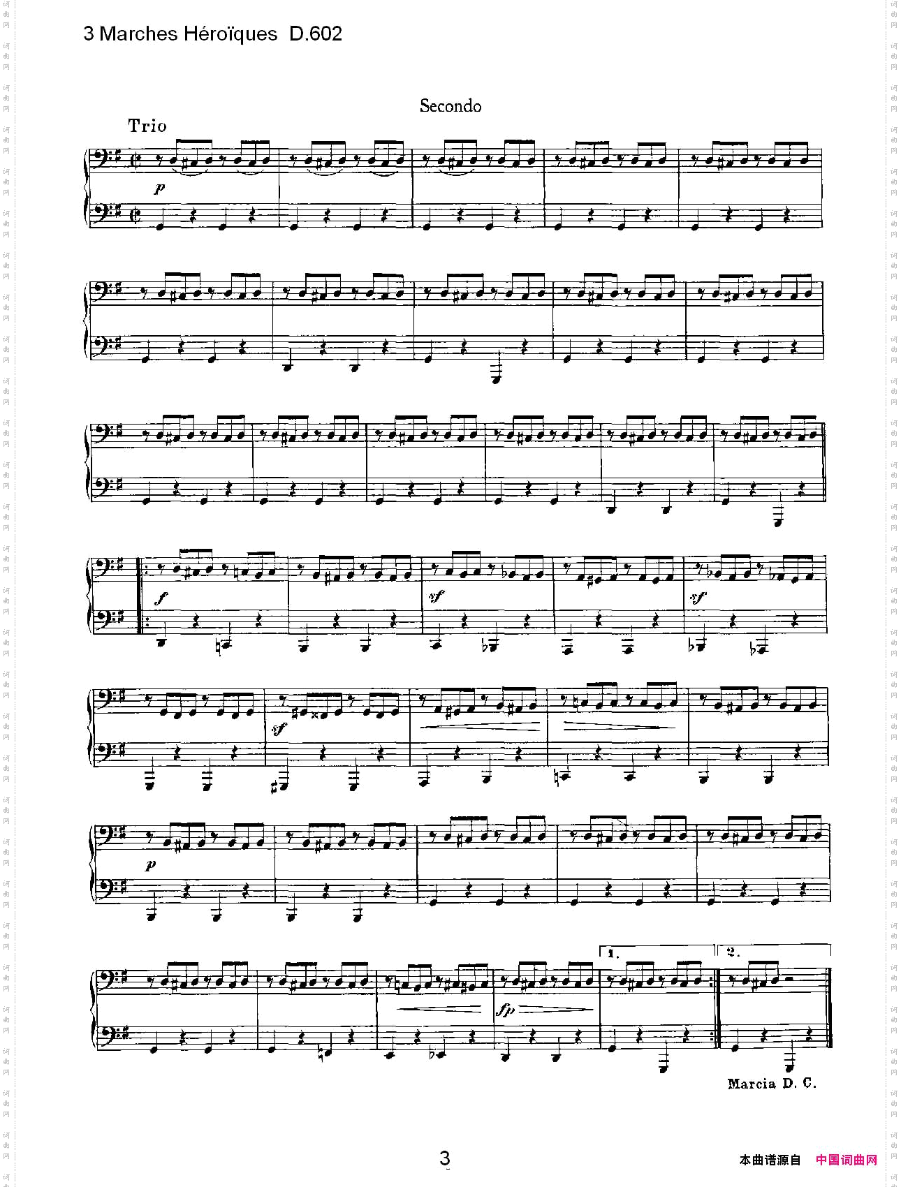 3MarchesHéro&iuml;quesD.6023进行曲Héro&iuml;quesD.602