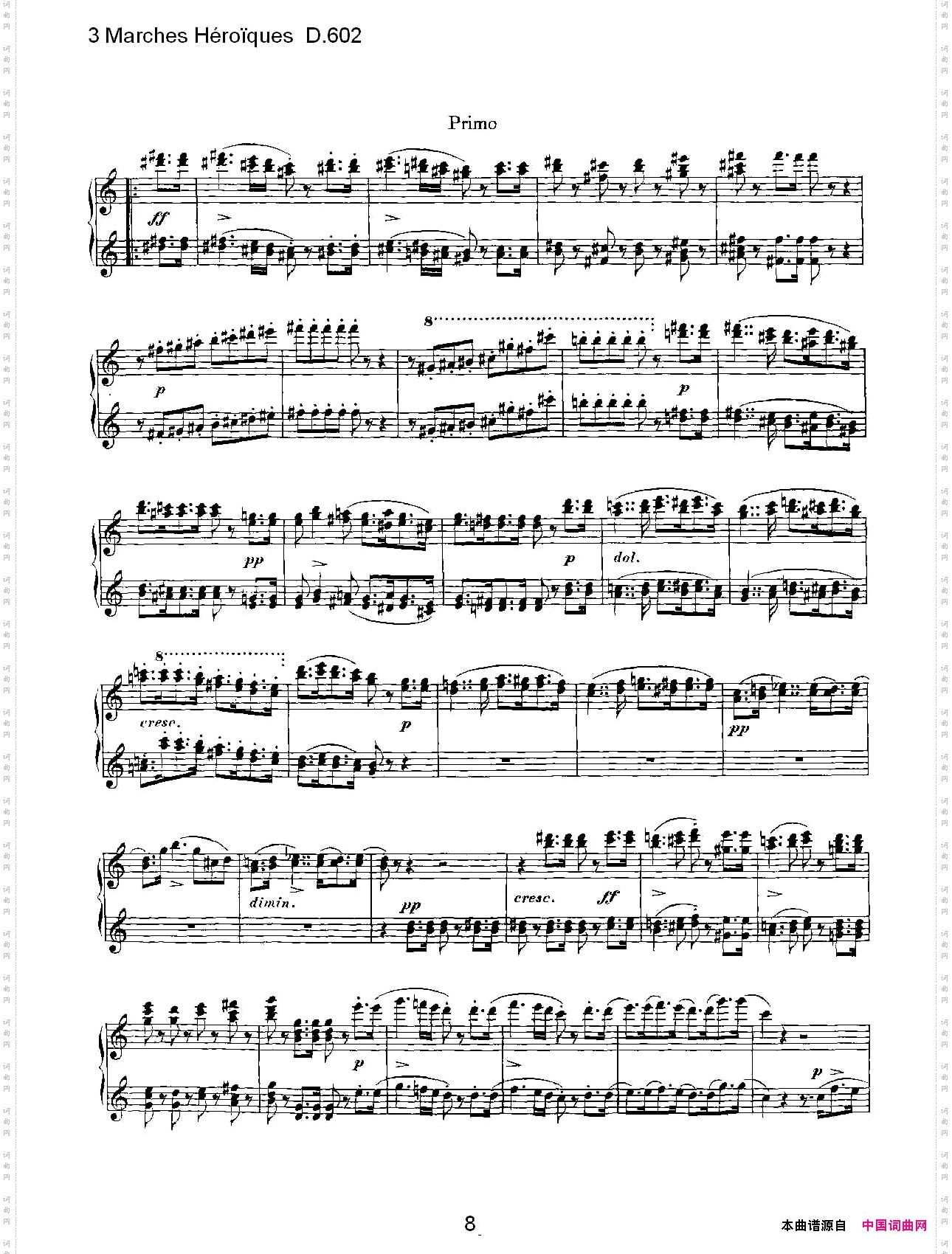 3MarchesHéro&iuml;quesD.6023进行曲Héro&iuml;quesD.602