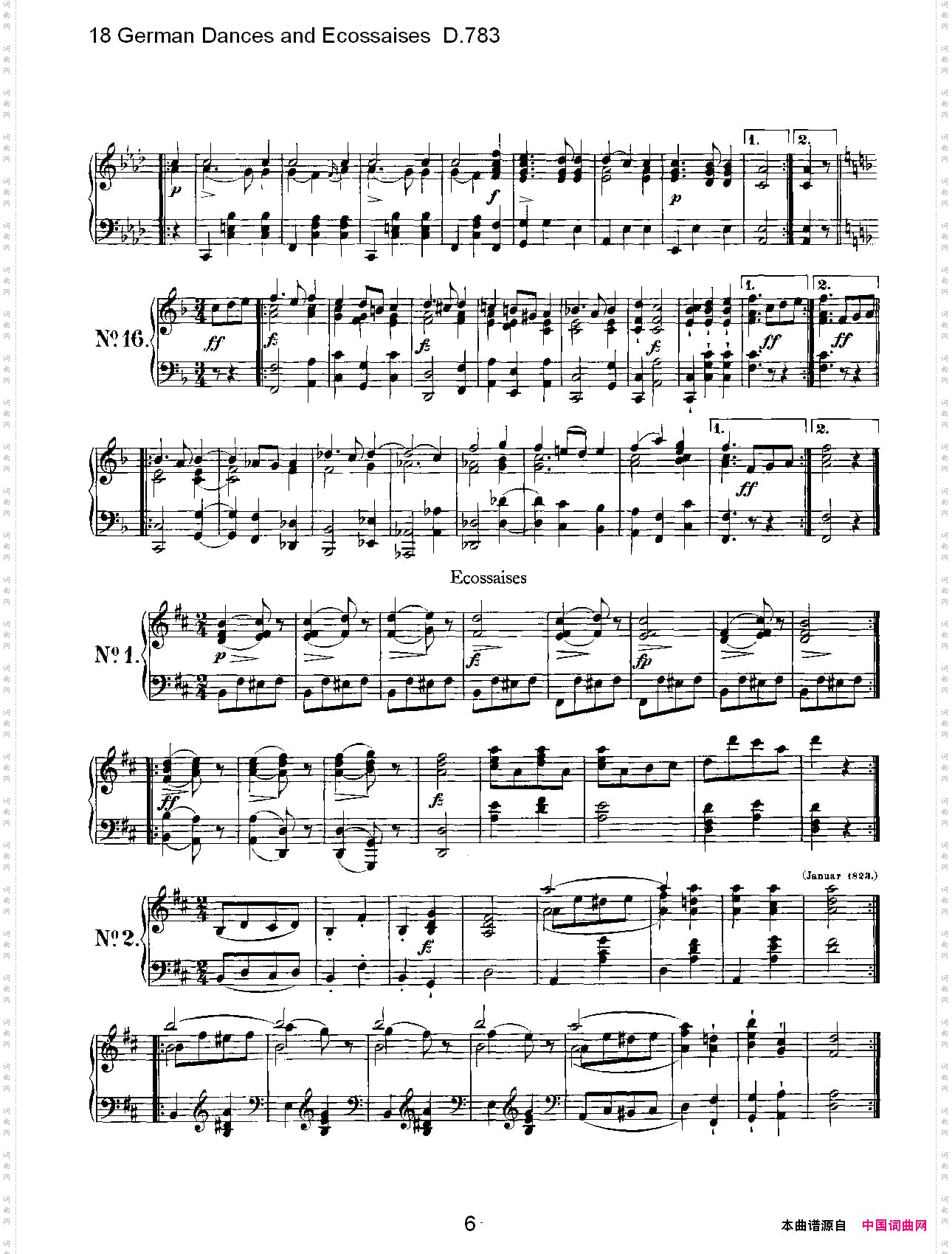 18GermanDancesandEcossaisesD.78318德国舞曲与EcossaisesD.783