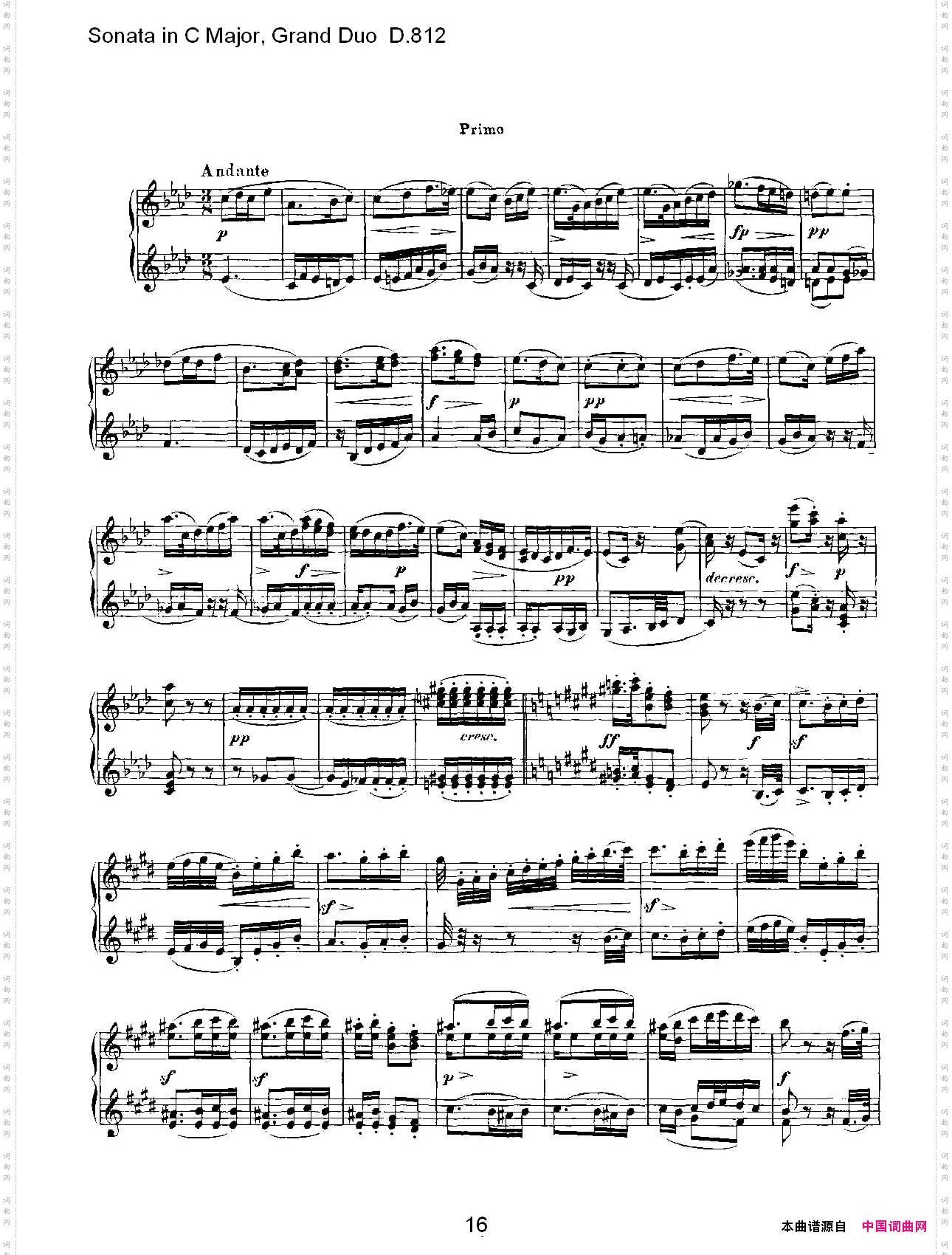 SonatainCMajor,GrandDuoD.812Ｃ大调奏鸣曲，盛大的二重奏D.812一