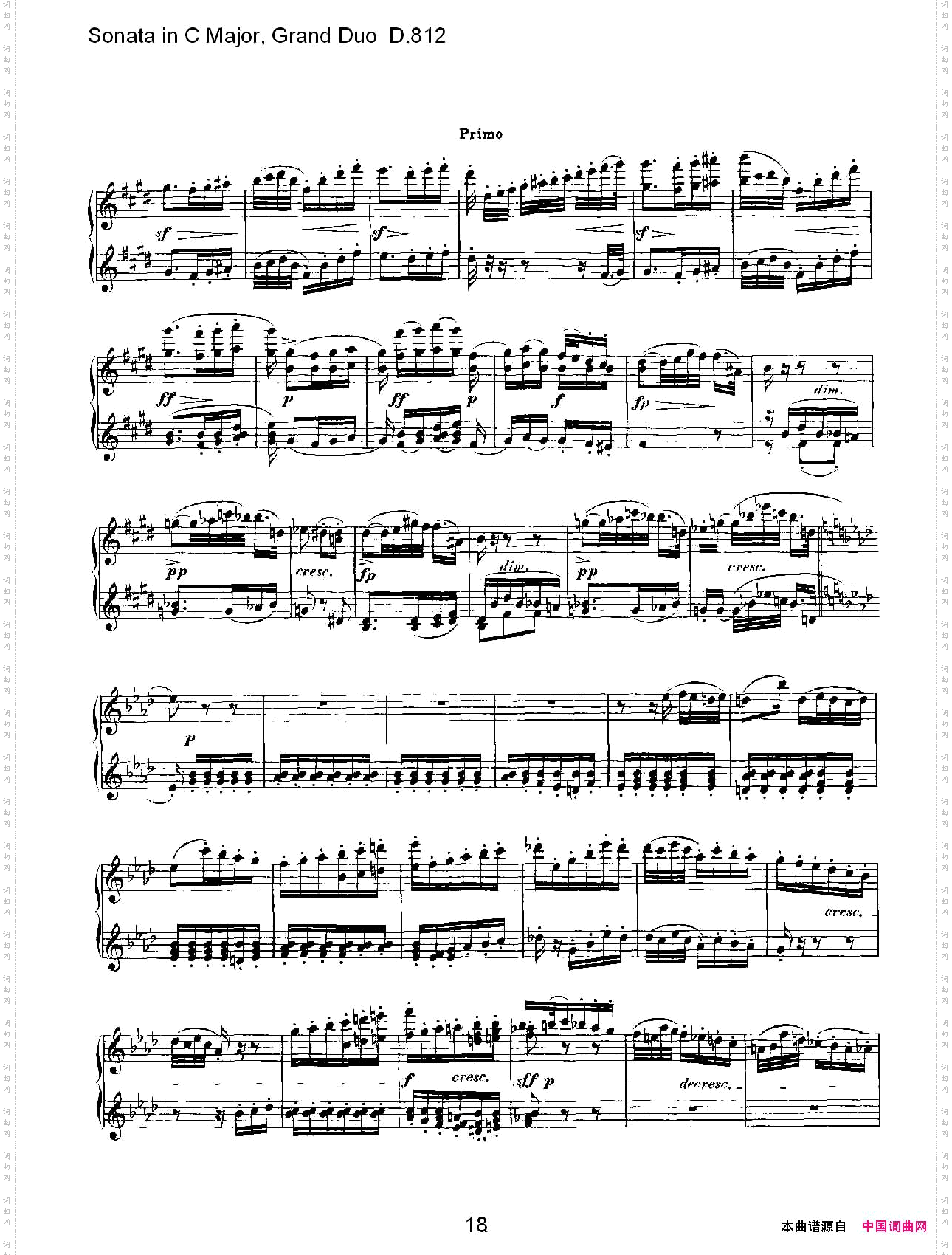 SonatainCMajor,GrandDuoD.812Ｃ大调奏鸣曲，盛大的二重奏D.812一
