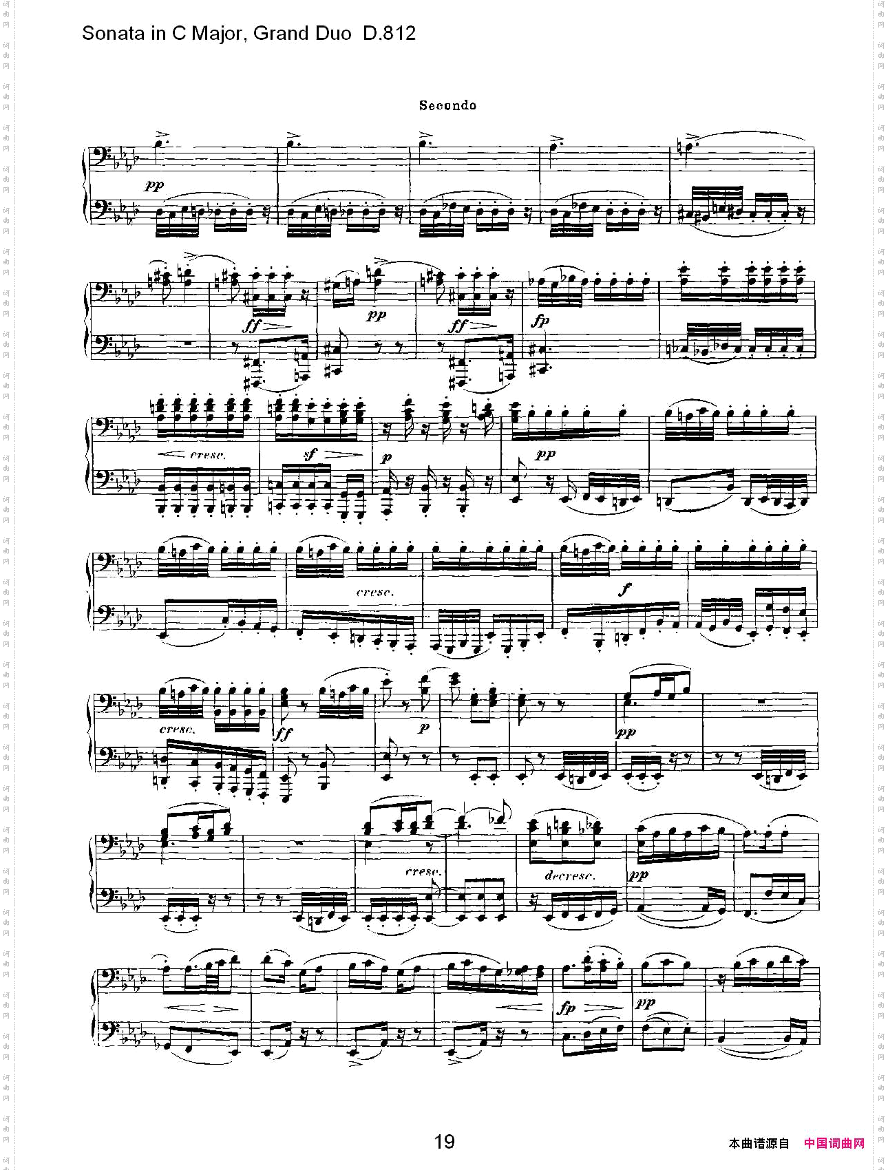 SonatainCMajor,GrandDuoD.812Ｃ大调奏鸣曲，盛大的二重奏D.812一