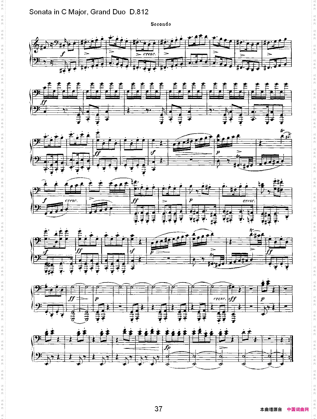 SonatainCMajor,GrandDuoD.812Ｃ大调奏鸣曲，盛大的二重奏D.812二