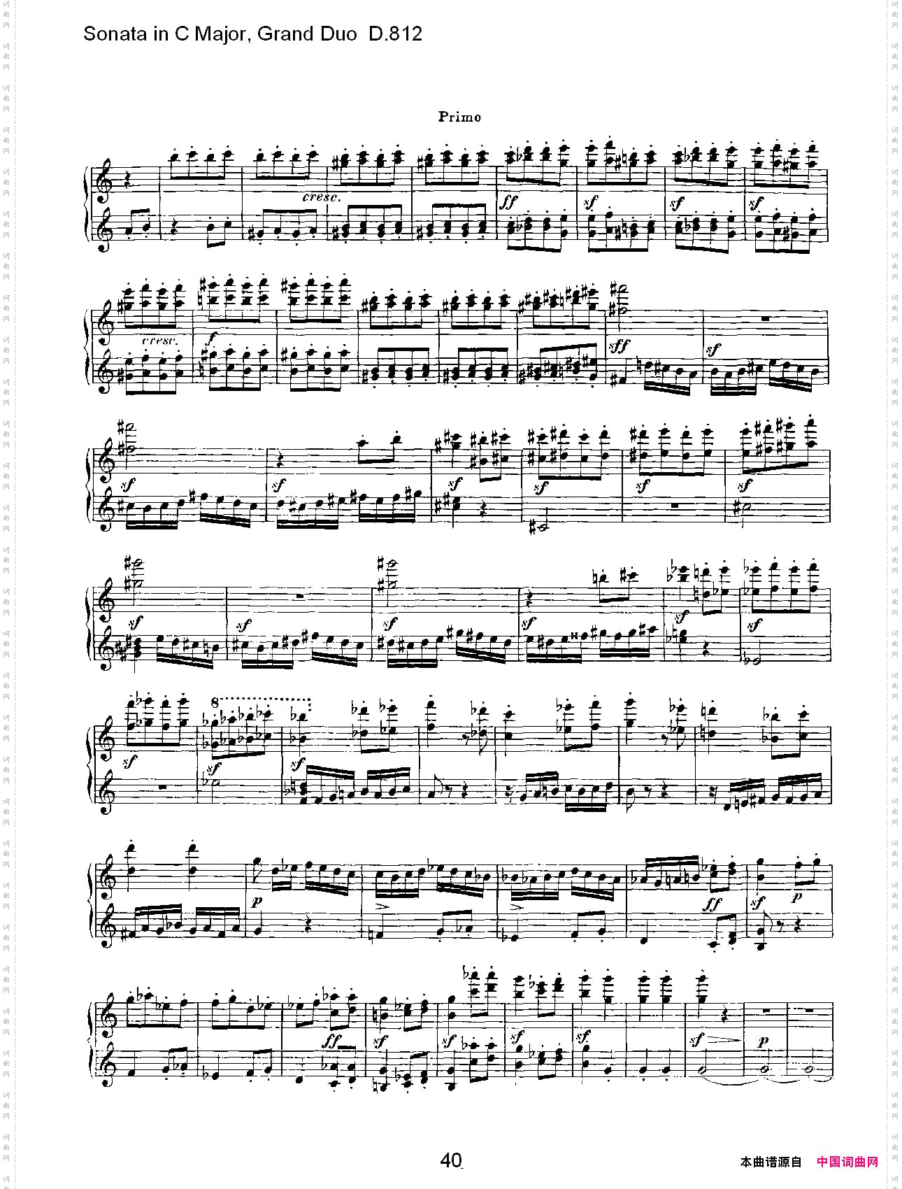 SonatainCMajor,GrandDuoD.812Ｃ大调奏鸣曲，盛大的二重奏D.812二