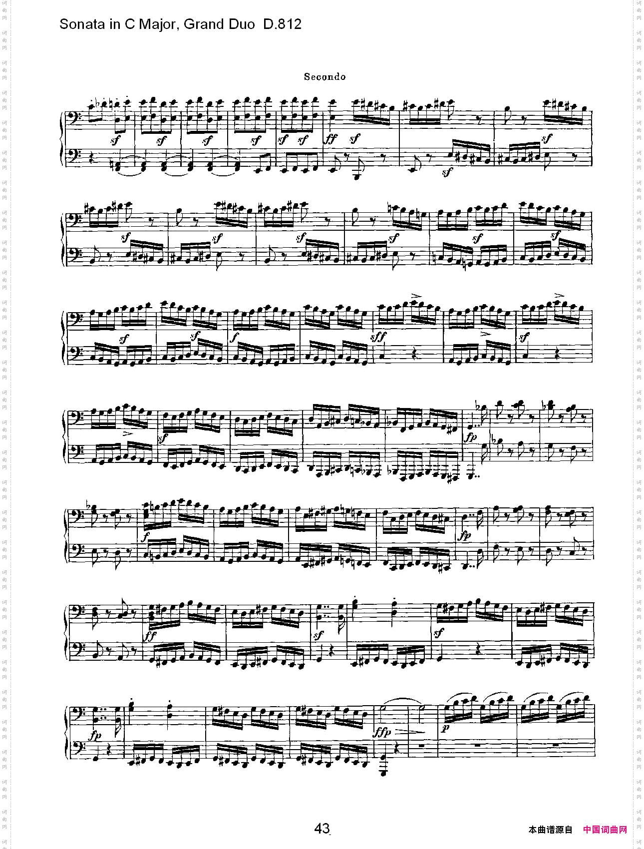 SonatainCMajor,GrandDuoD.812Ｃ大调奏鸣曲，盛大的二重奏D.812二