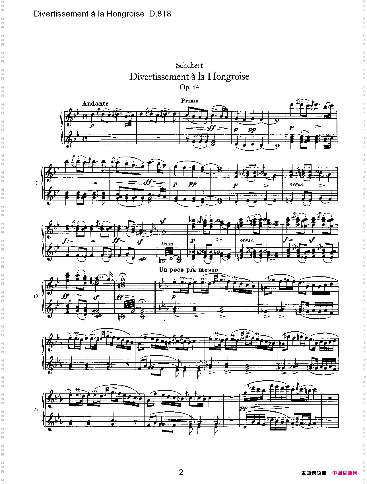 DivertissementàlaHongroiseD.818