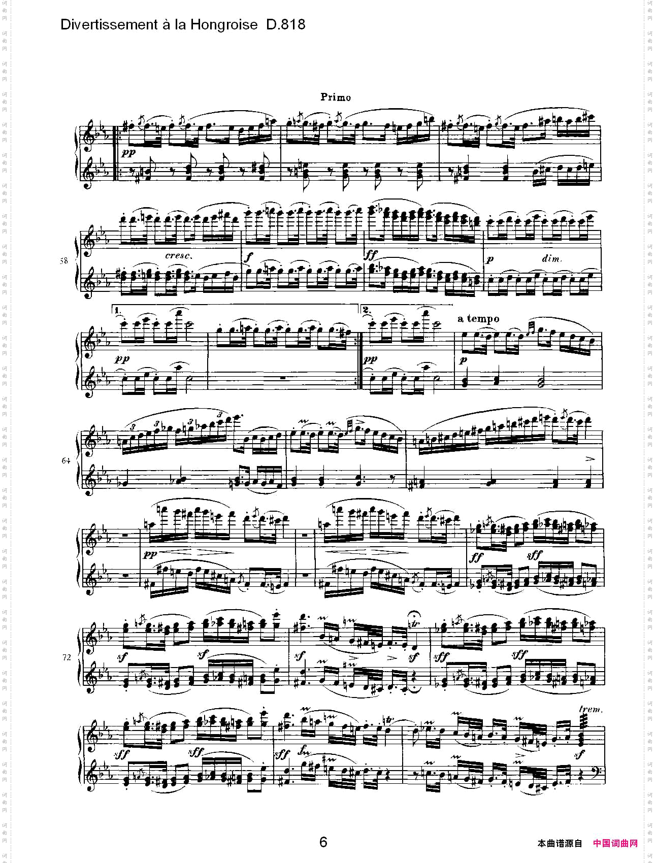 DivertissementàlaHongroiseD.818