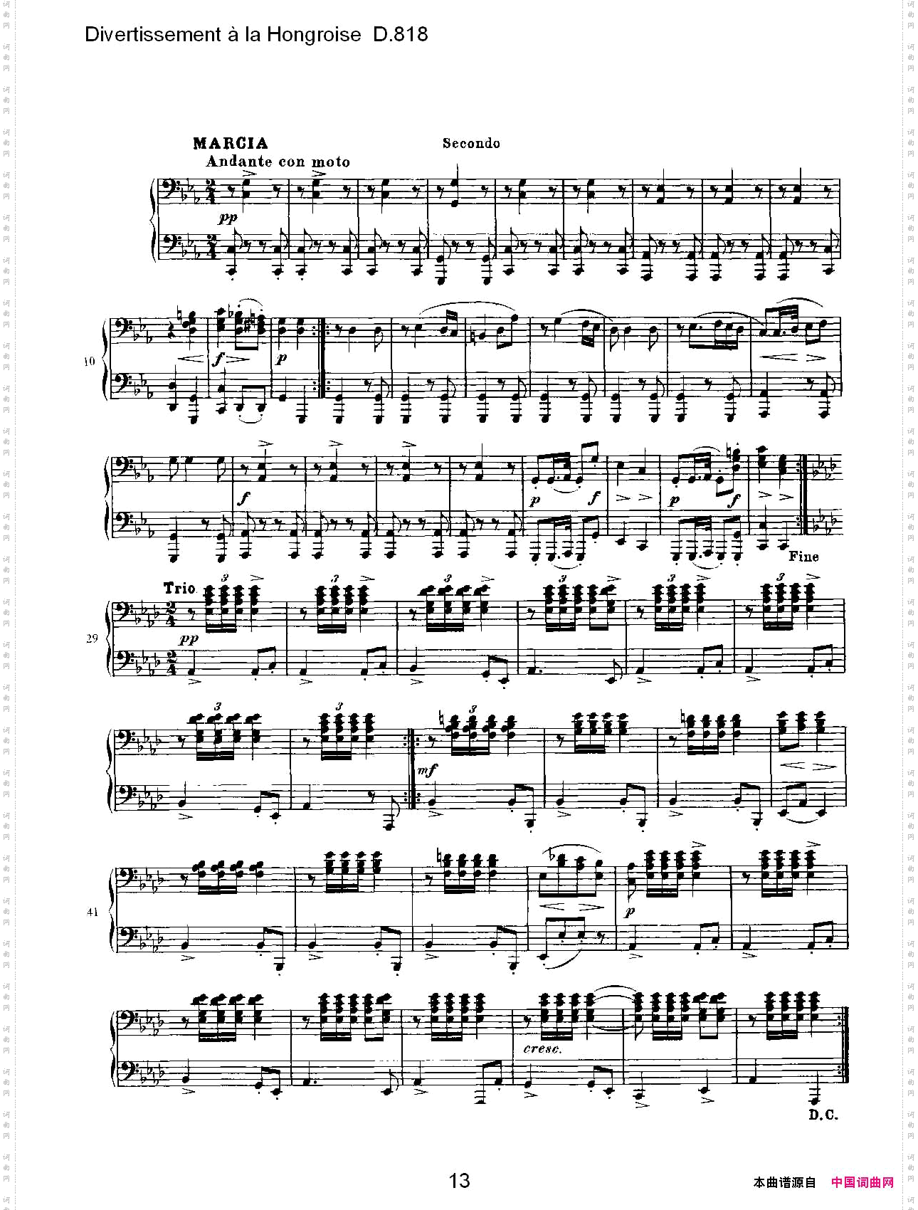 DivertissementàlaHongroiseD.818