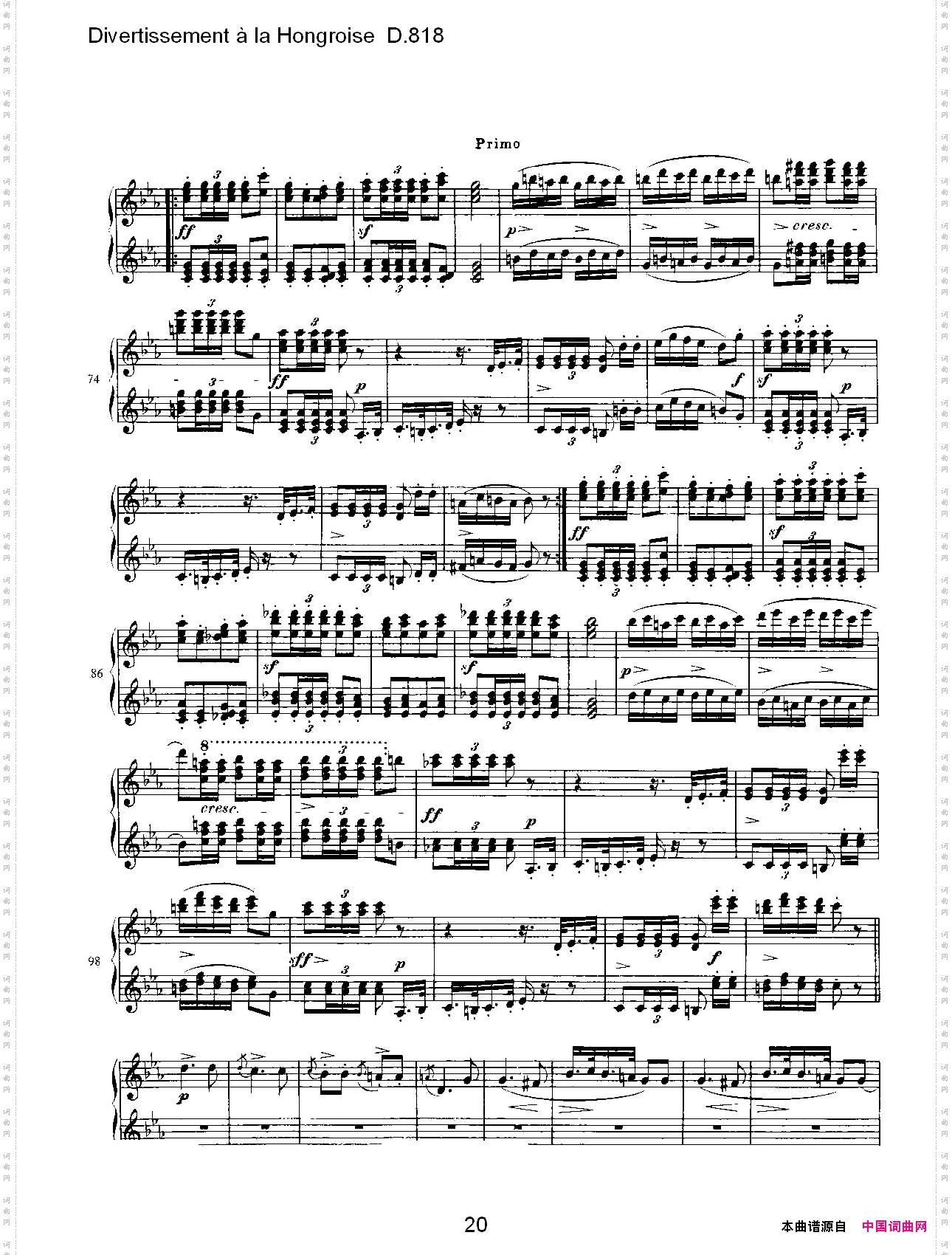 DivertissementàlaHongroiseD.818