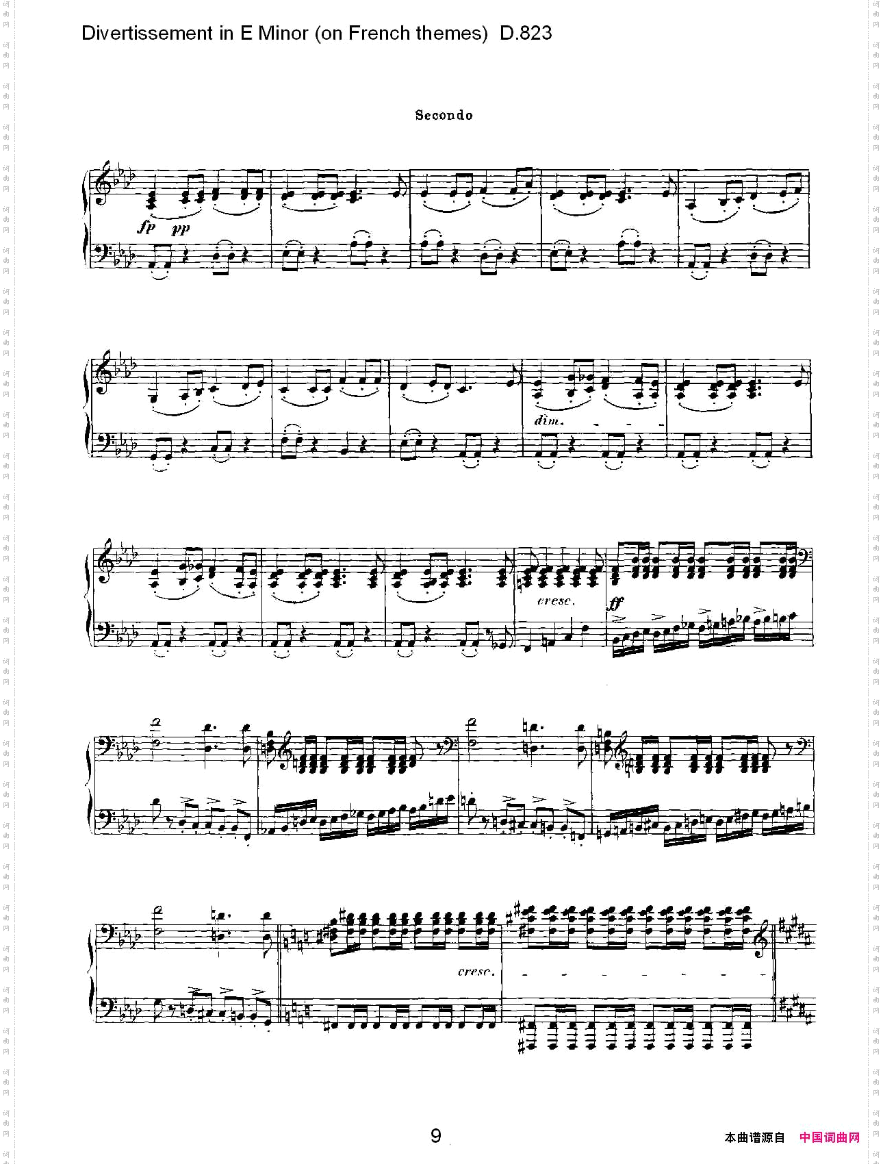 DivertissementinEMinoronFrenchthemesE小调嬉戏曲法国主题