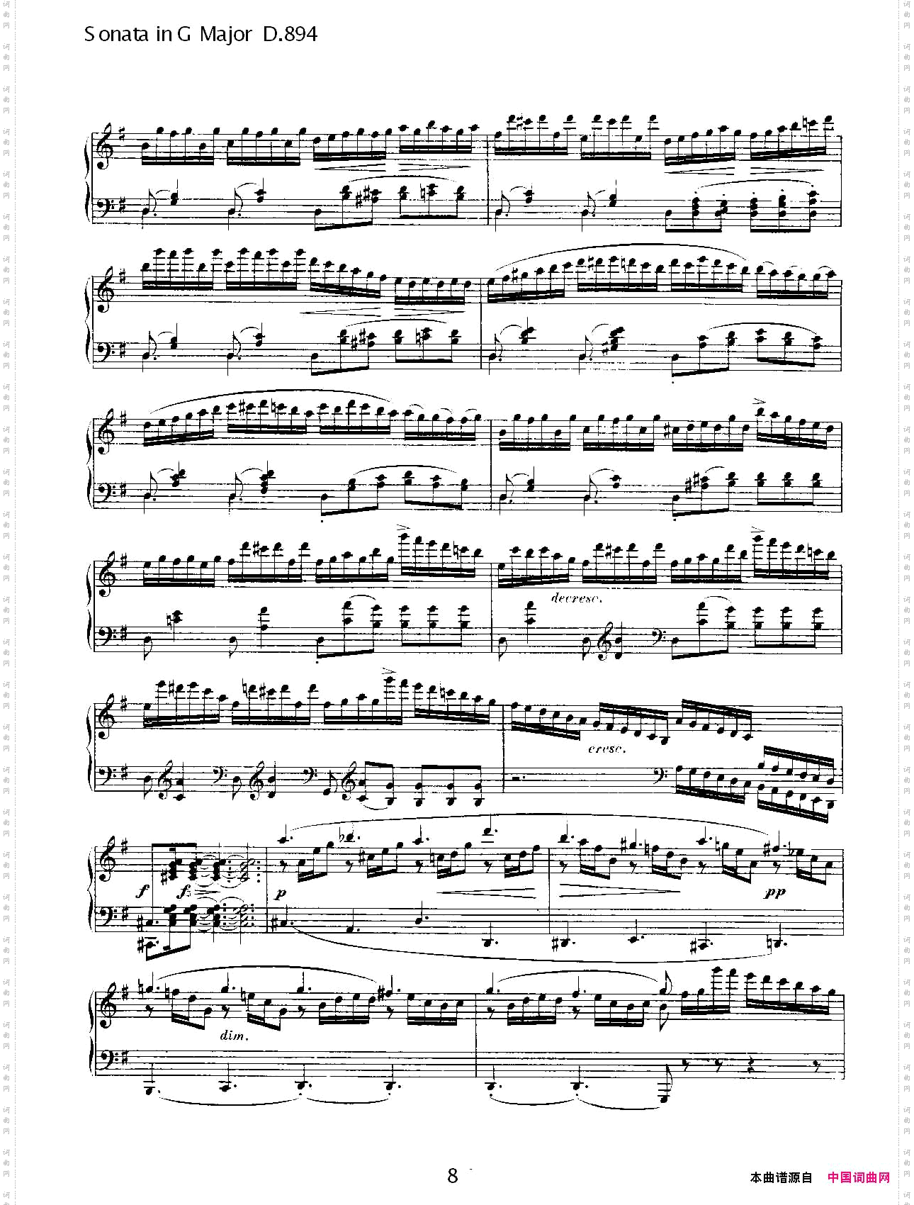SonatainGMajorD.894G大调奏鸣曲D.894