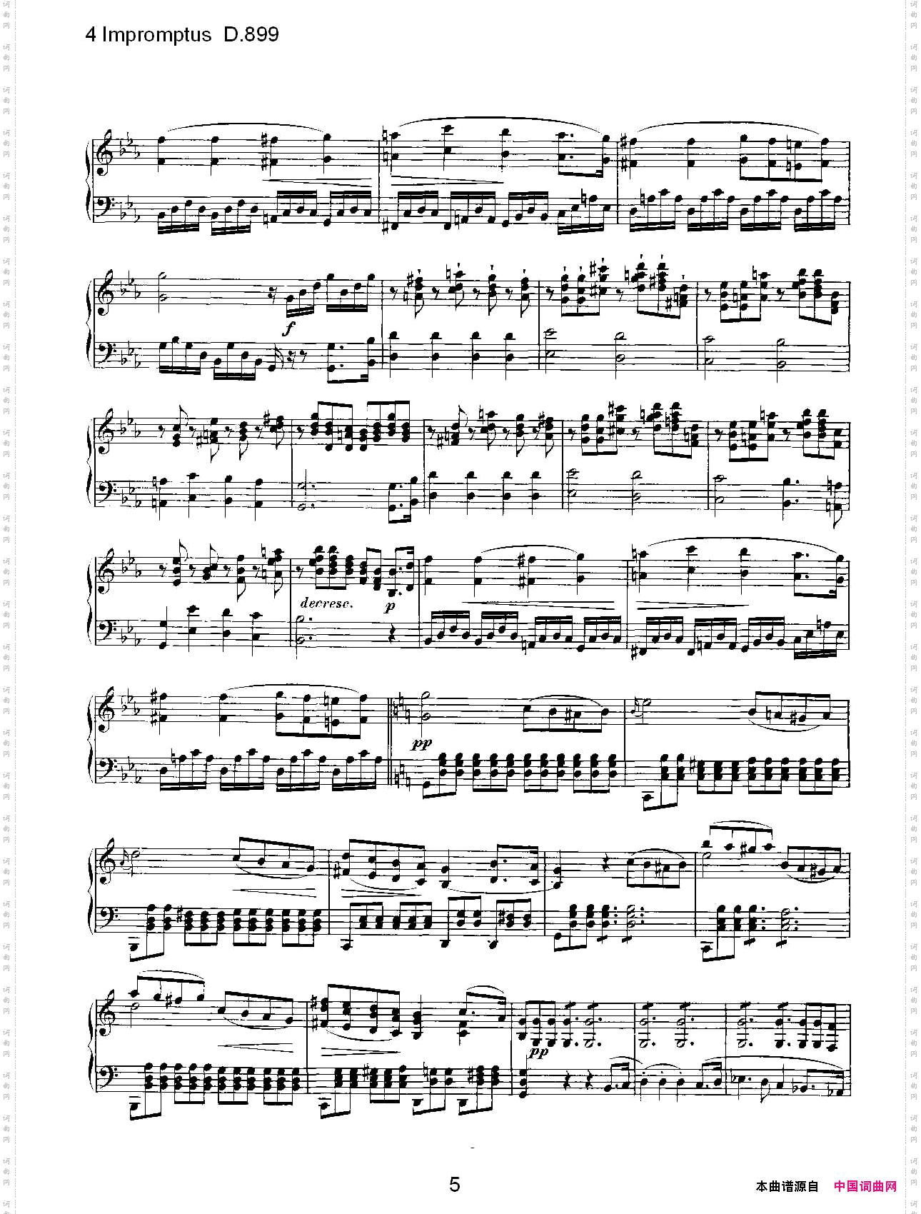 4ImpromptusD.8994人即兴演奏D.899