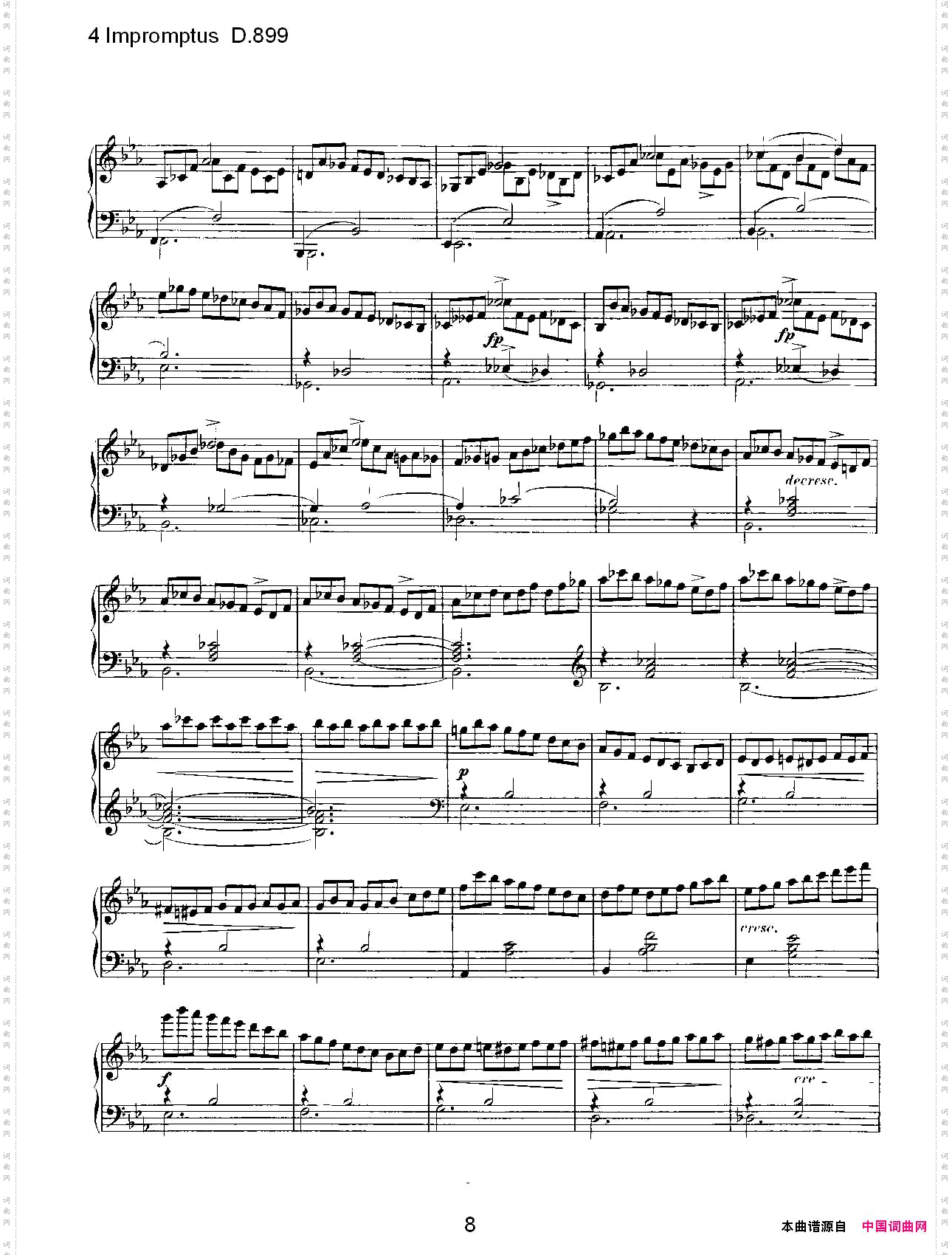 4ImpromptusD.8994人即兴演奏D.899