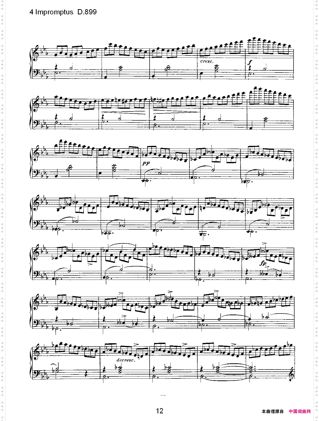 4ImpromptusD.8994人即兴演奏D.899