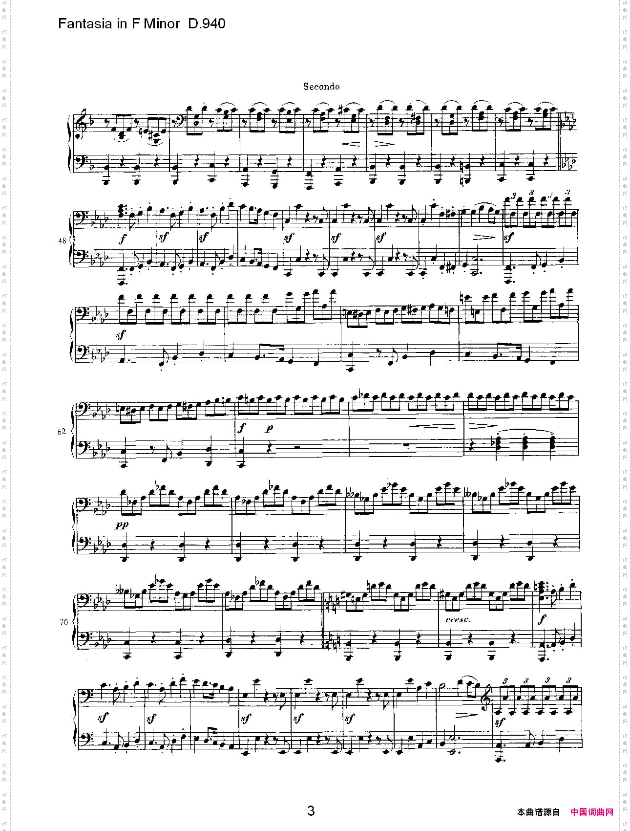 FantasiainFMinorD.940F小调幻想曲D.940