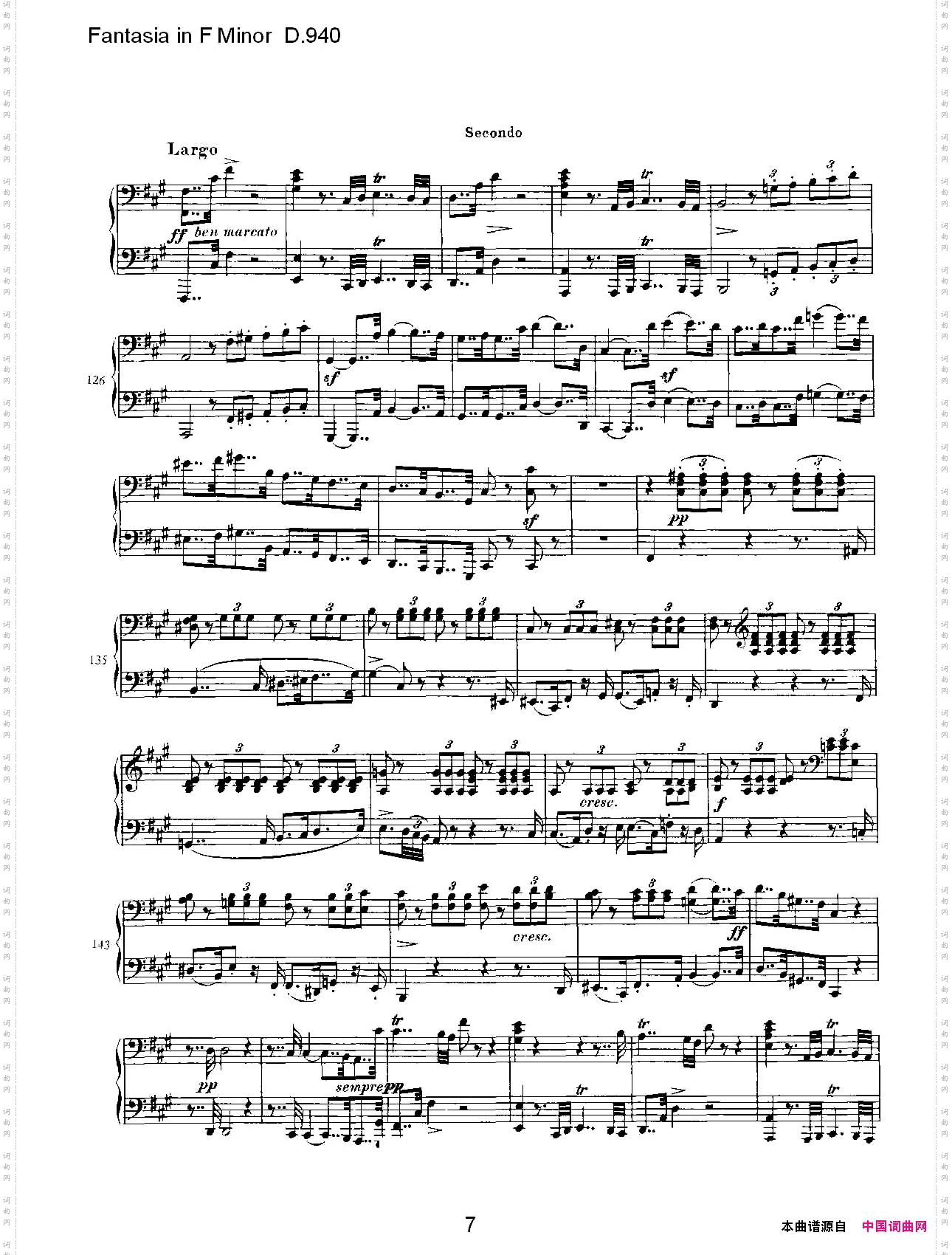 FantasiainFMinorD.940F小调幻想曲D.940
