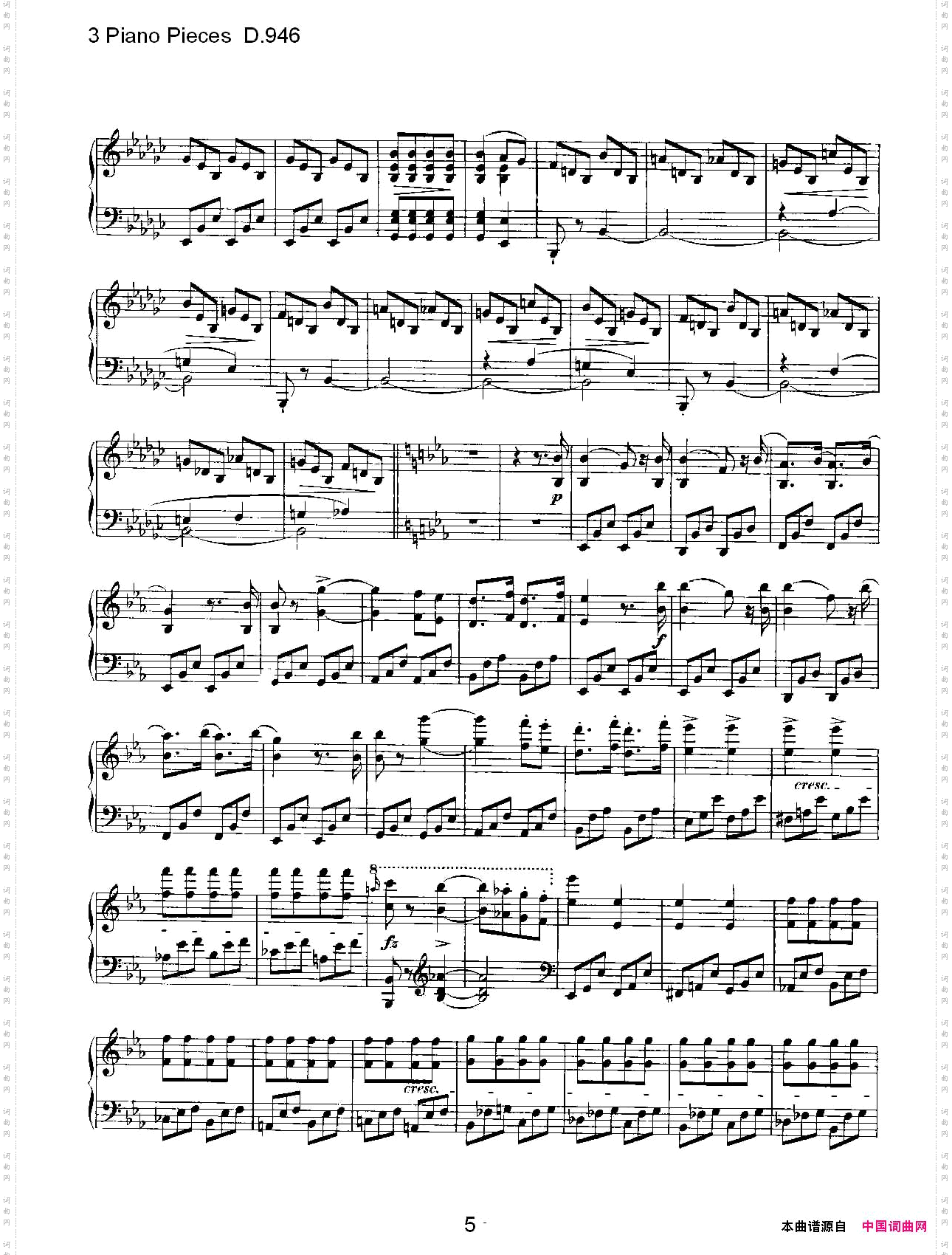 3PianoPiecesD.946钢琴三联奏D.946