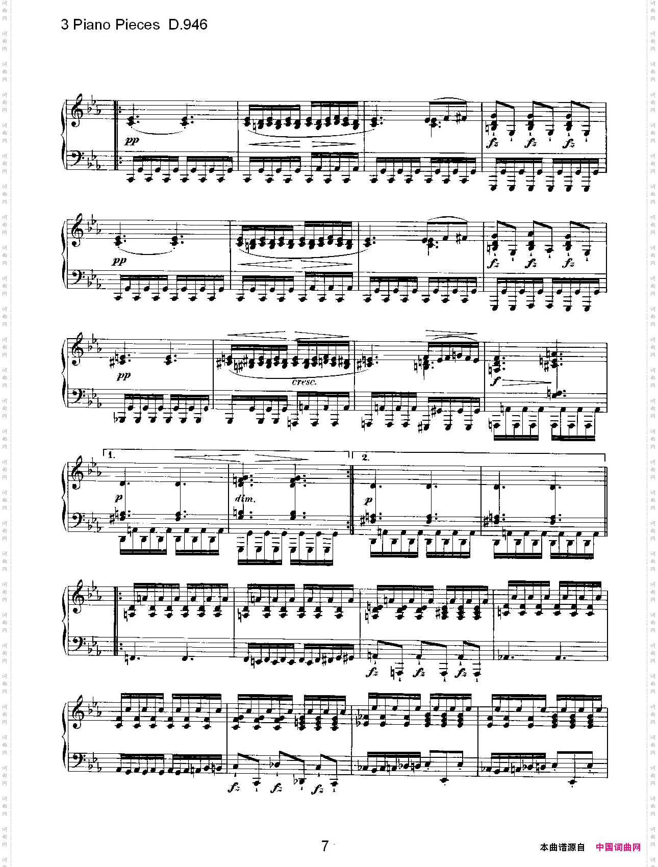 3PianoPiecesD.946钢琴三联奏D.946