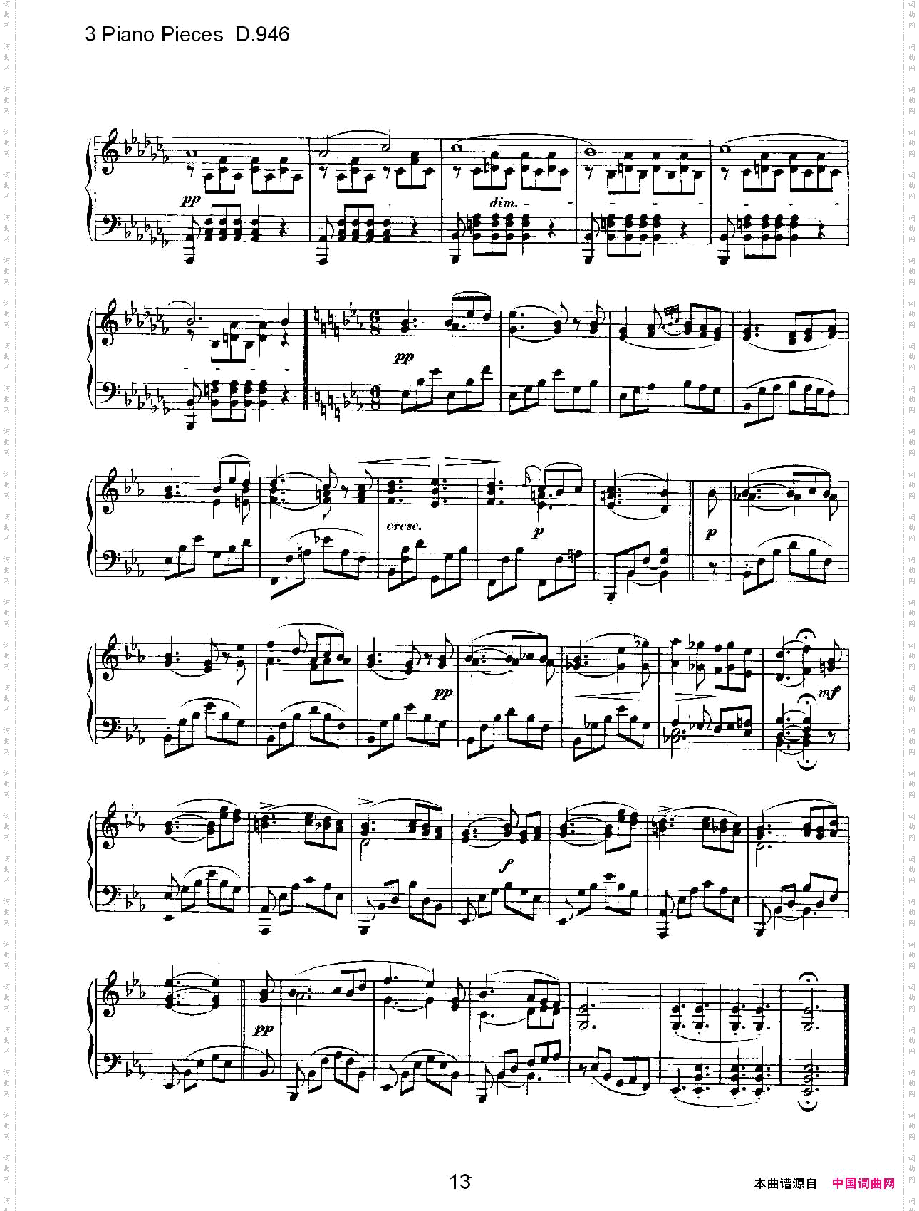 3PianoPiecesD.946钢琴三联奏D.946