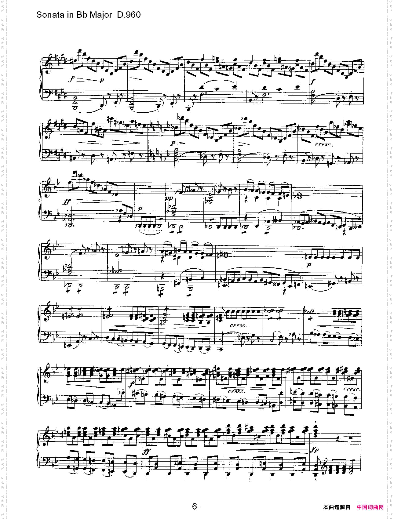 SonatainBbMajorD.960Bb大调奏鸣曲D.960