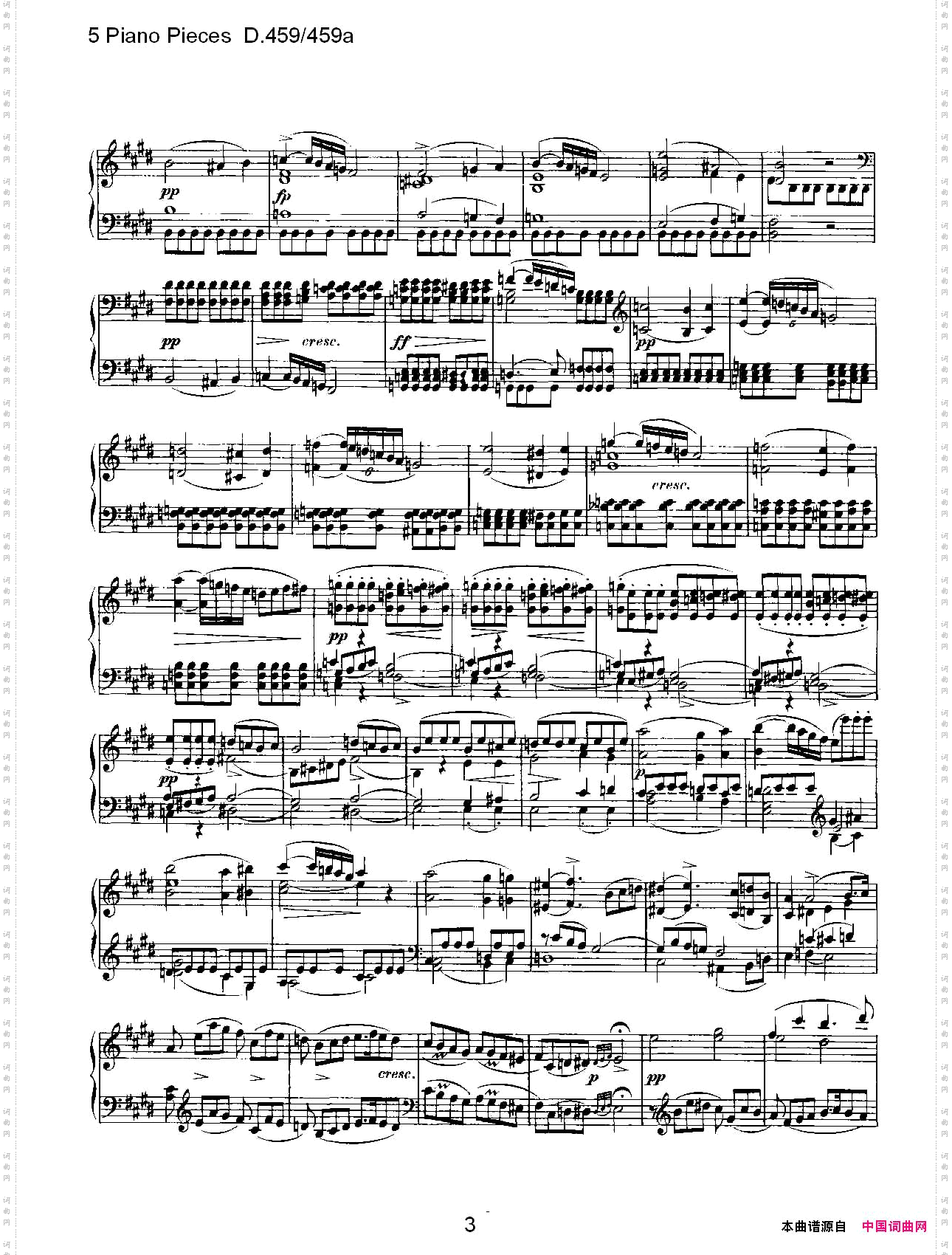 5PianoPiecesD.459/459a钢琴五联奏D.459/459a
