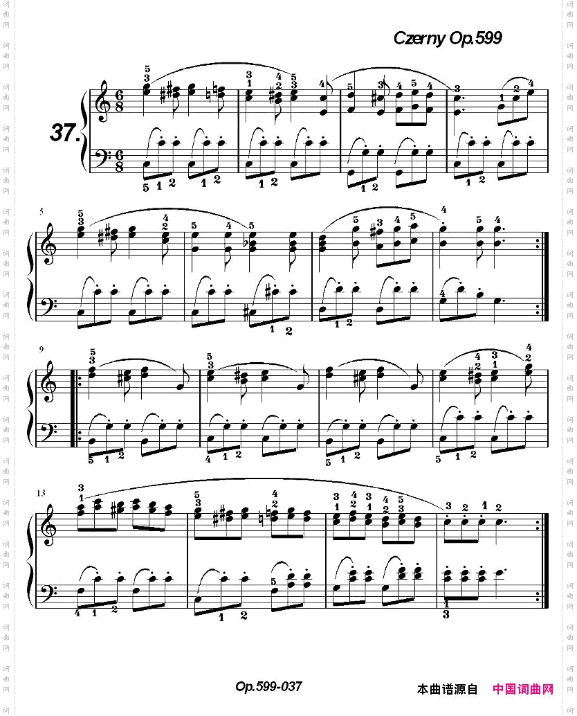 《车尔尼练习曲》OP.599之031-040