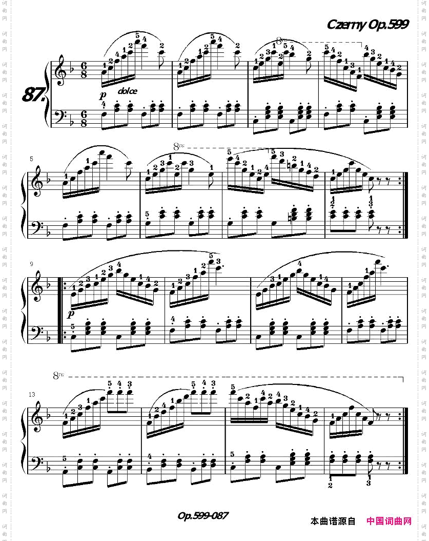 《车尔尼练习曲》OP.599之081-090