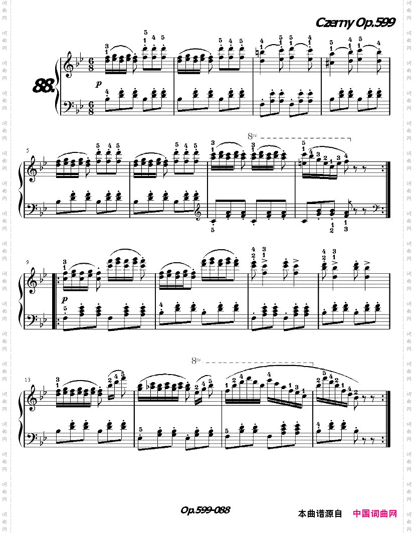 《车尔尼练习曲》OP.599之081-090