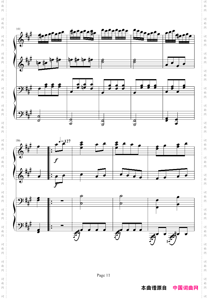 土耳其进行曲四手联弹
