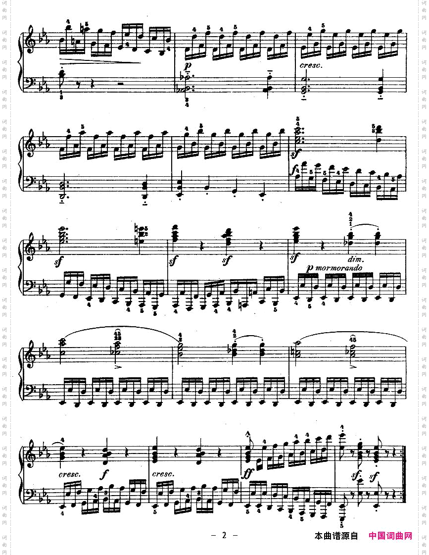 《车尔尼钢琴八度练习曲》OP.553-4
