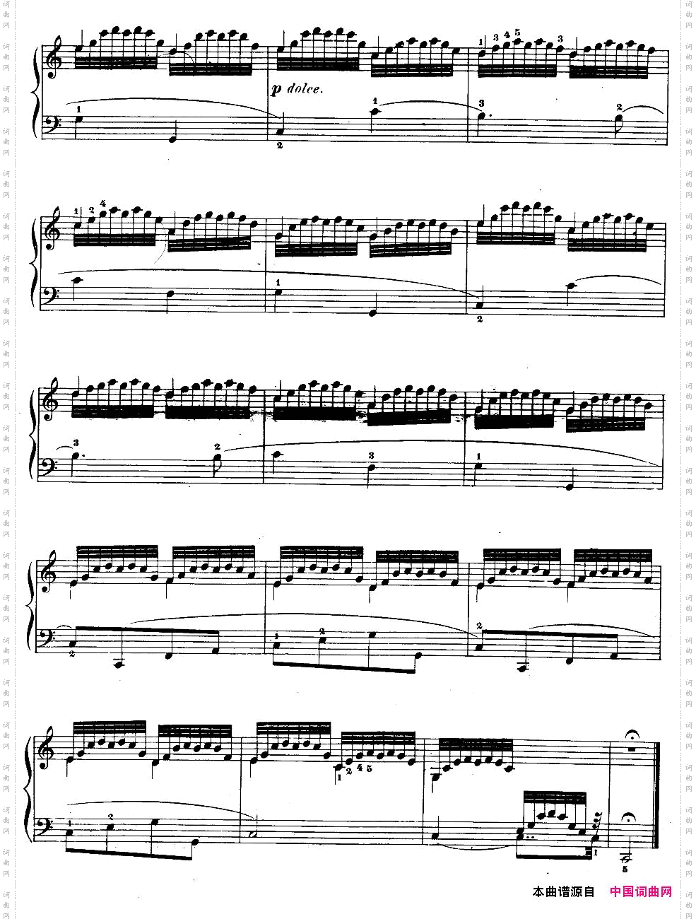 《车尔尼钢琴手指灵巧初步练习曲》OP.636-1