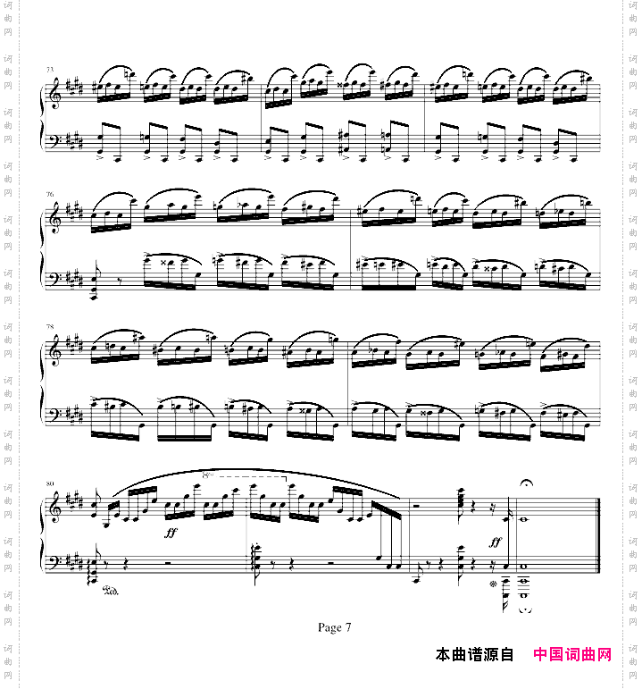 肖邦练习曲op10.4