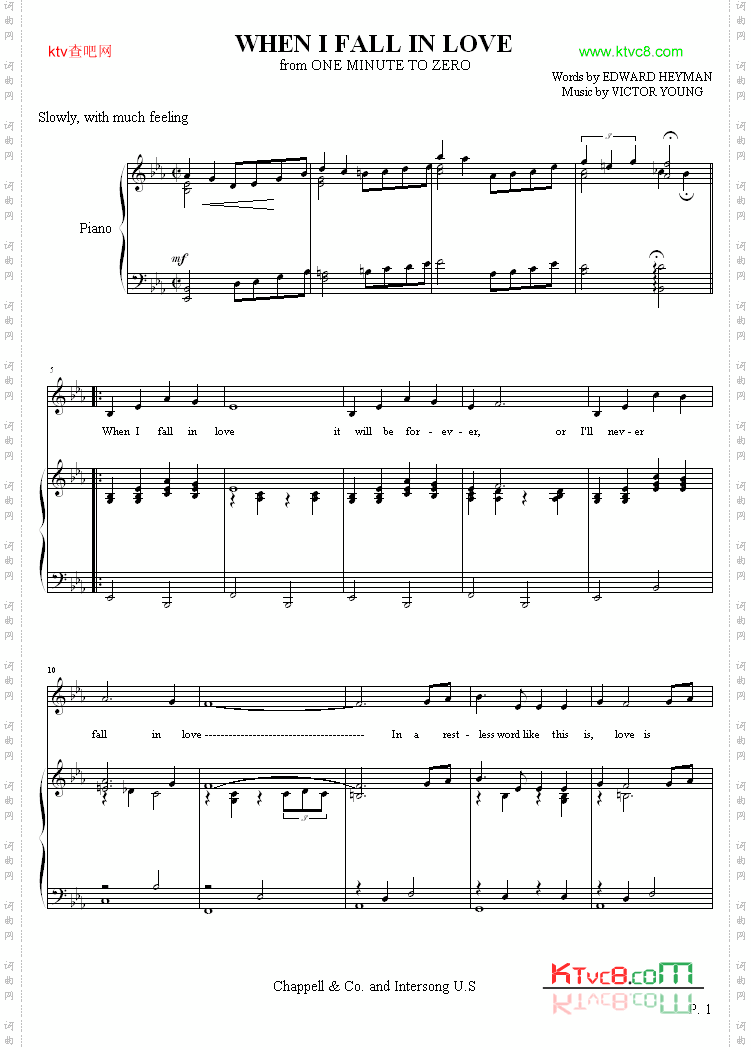 坠入爱河-WhenIFallInLove