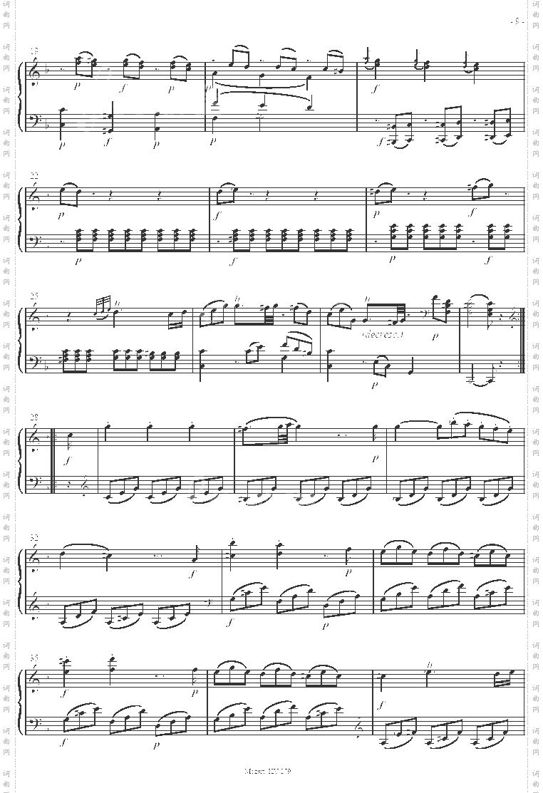 奏鸣曲SonatasK279Mvt.2