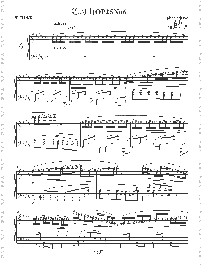 练习曲OP25No6