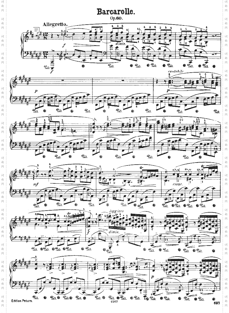船歌BarcarolleOp60