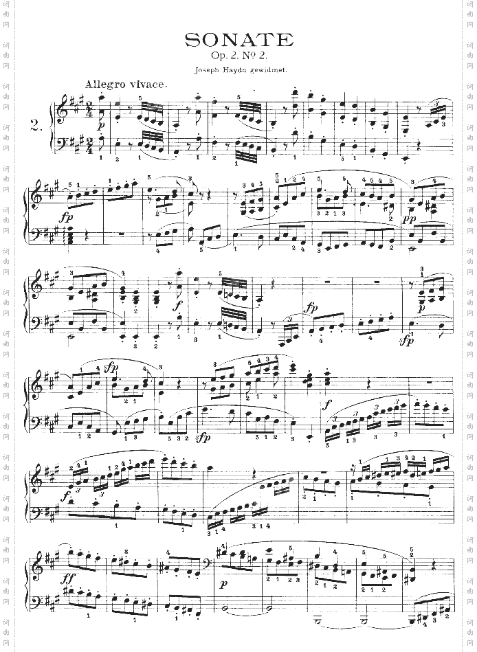 A大调第二钢琴奏鸣曲