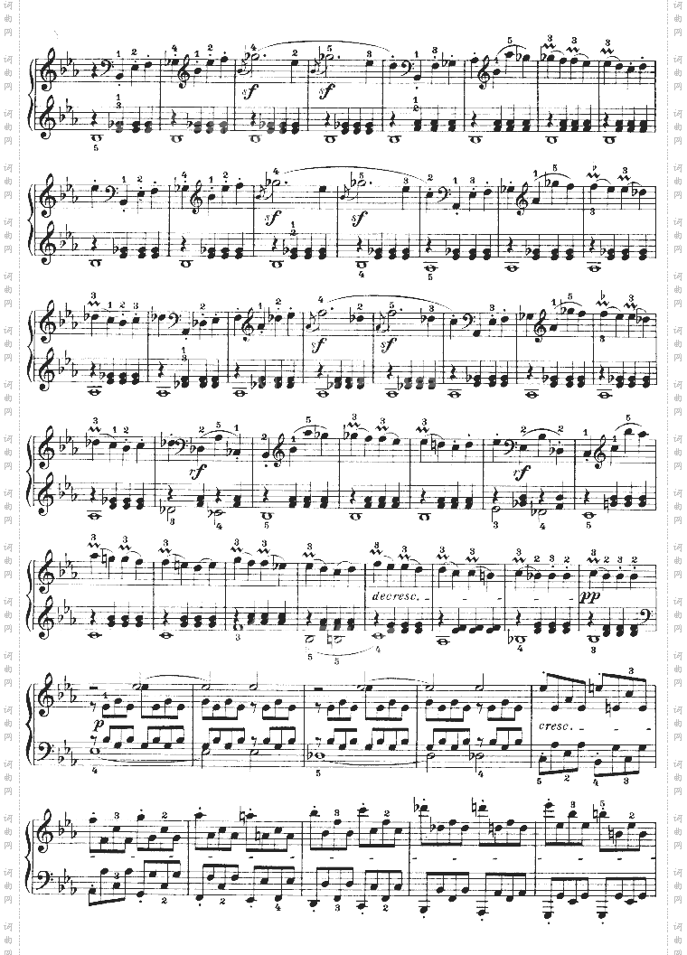C小调第八琴奏鸣曲悲怆Op—13