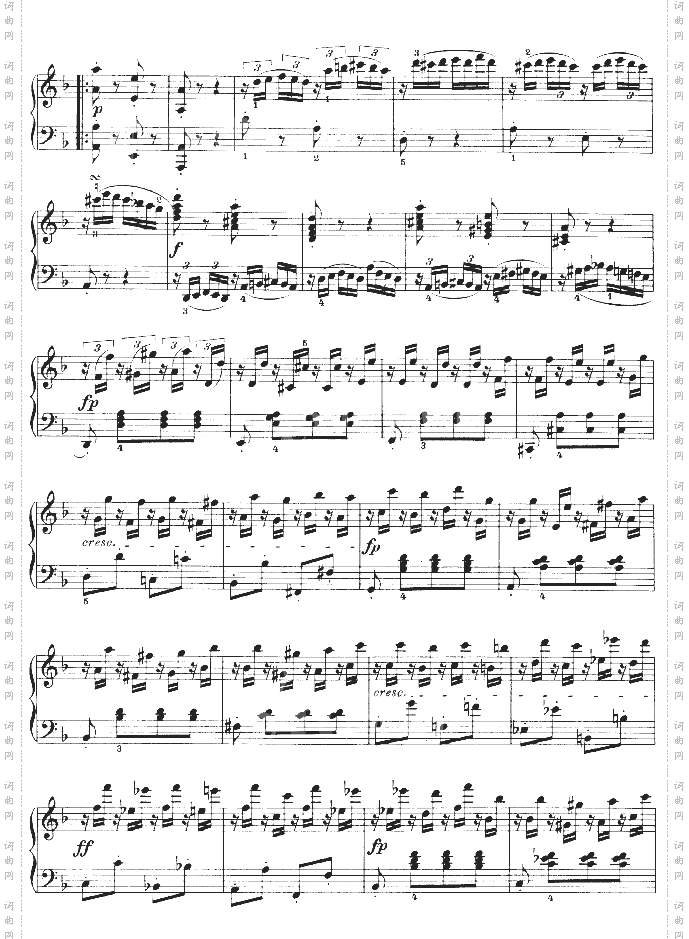 F大调第六钢琴奏鸣曲-Op.10—2