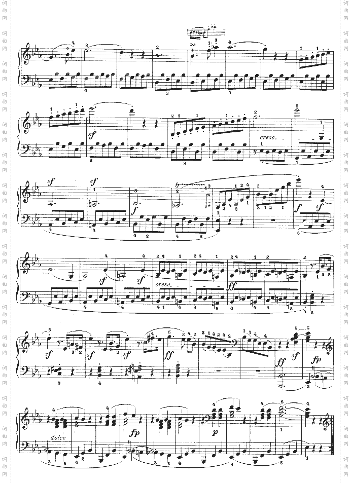 C小调第五钢琴奏鸣曲-Op.10—1