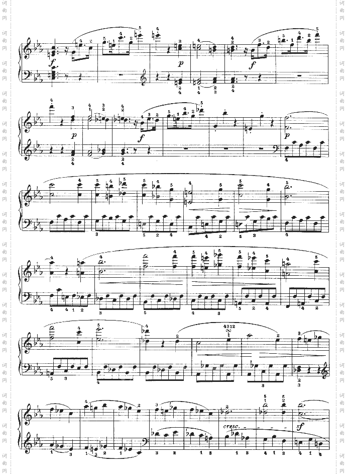 C小调第五钢琴奏鸣曲-Op.10—1