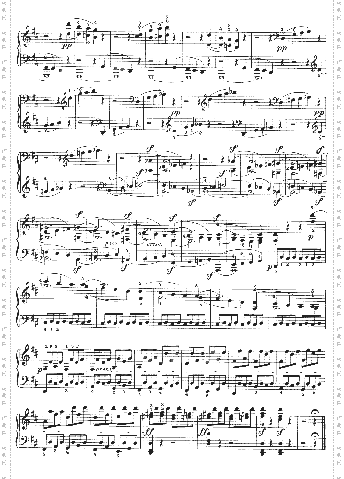 D大调第七钢琴奏鸣曲-Op.10No--3